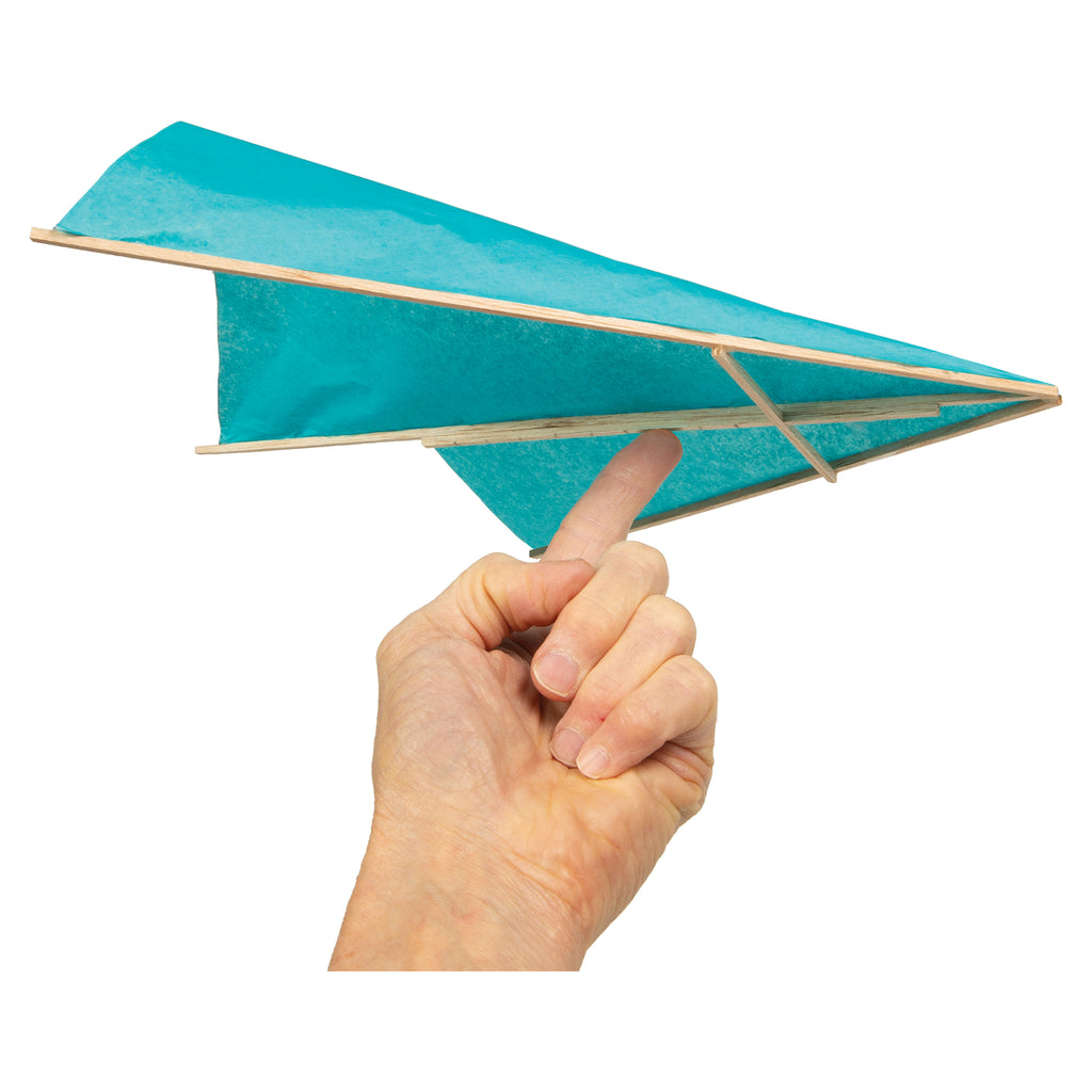 Blue glider made from Creating Gliders kit.